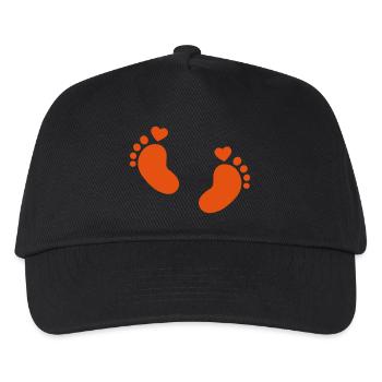 Baby Füße - Kinder Basecap - Schwarz - Vorne