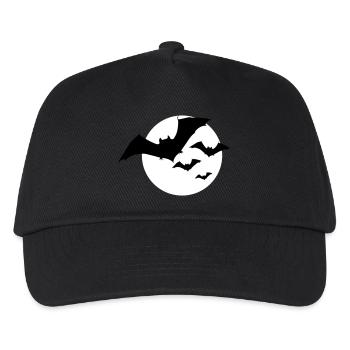 Halloween Fledermaus Schwarm 1c - Kinder Basecap - Schwarz - Vorne