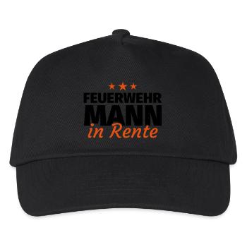 Feuerwehrmann Rente - Kinder Basecap - Schwarz - Vorne