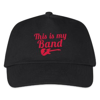 This is my BAND with electric guitar - Kids’ Baseball Cap - black - Front