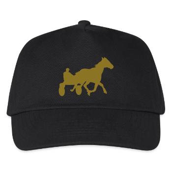 Pferderennen Pferderennen horse8 jocke - Kinder Basecap - Schwarz - Vorne