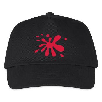 Red Paint Splat - Kids’ Baseball Cap - black - Front