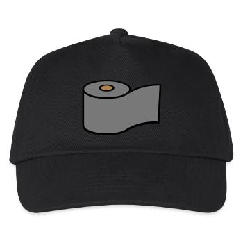 Toilet Paper Roll Logo Design - Kids’ Baseball Cap - black - Front