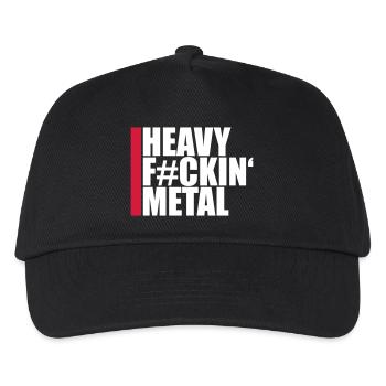 Heavy F#ckin' Metal Hard Rock Musik Texte Spruch - Casquette de baseball Enfant - noir - Devant