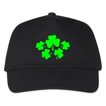 Lots of Three-Leaf Clover 5 Lucky Symbols - Kids’ Baseball Cap - black - Front