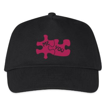 puzzle love - Kinder Basecap - Schwarz - Vorne