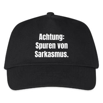 Attention: Traces of sarcasm. - Kids’ Baseball Cap - black - Front