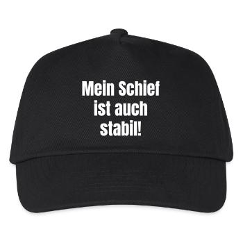 My crooked is also stable! - Kids’ Baseball Cap - black - Front