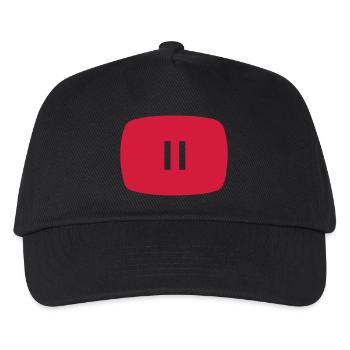 Pause button - Kids’ Baseball Cap - black - Front