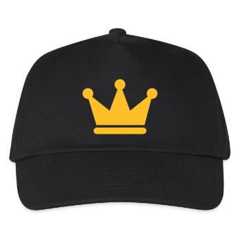 Krone König Königin Prinz Prinzessin Royal Kopfsch - Kinder Basecap - Schwarz - Vorne