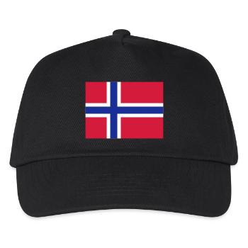 Norge - Norsk Flagg - Norway - Norwegian Flag - Kids’ Baseball Cap - black - Front