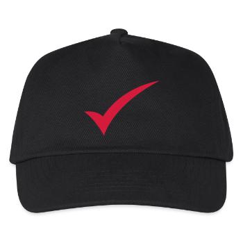 a tick - Kids’ Baseball Cap - black - Front