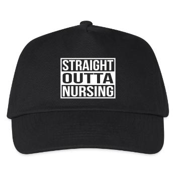 Straight Outta Nursing - Kinder Basecap - Schwarz - Vorne