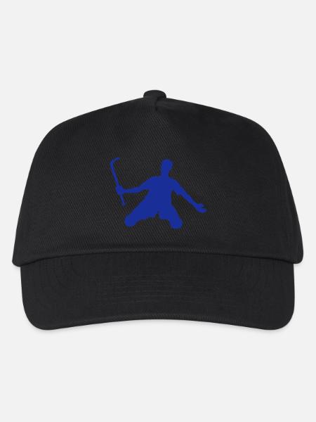 Rollhockey Silhouette Spieler4 - Kinder Basecap - Schwarz