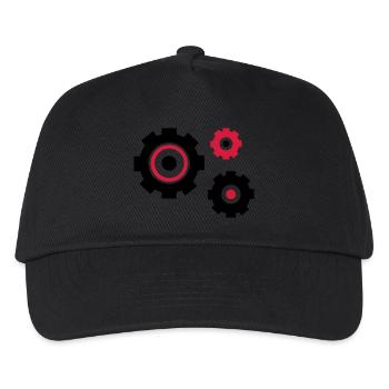 zahnraeder_2 - Kinder Basecap - Schwarz - Vorne