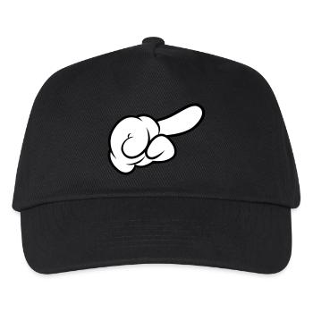 Comic Hand Pointing (Right) - Kids’ Baseball Cap - black - Front