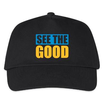 see the good Zitat - Kinder Basecap - Schwarz - Vorne