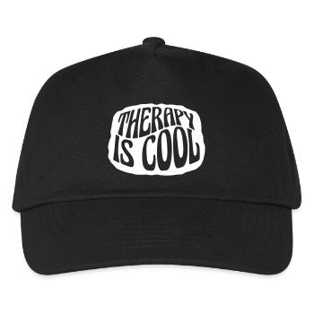 therapy is cool Quote - Kids’ Baseball Cap - black - Front