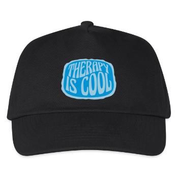 therapy is cool Quote - Kids’ Baseball Cap - black - Front