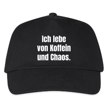 Je vis de caféine et de chaos. - Casquette de baseball Enfant - noir - Devant