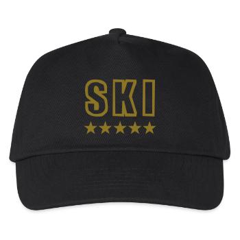 ski - Kinder Basecap - Schwarz - Vorne