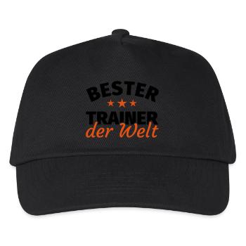 Trainer Geschenk - Kinder Basecap - Schwarz - Vorne