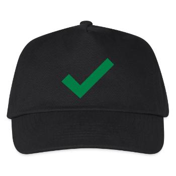 Haken richtig Geschenkidee wahr - Kinder Basecap - Schwarz - Vorne