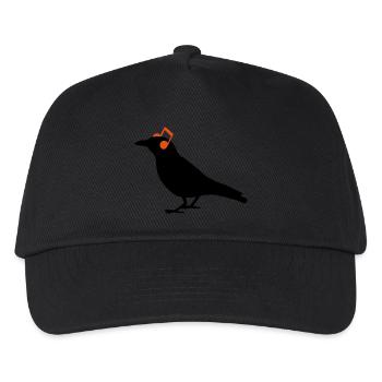 Headphones Headphones notes Raven Bird - Kids’ Baseball Cap - black - Front