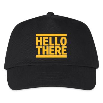 Yellow Hello There - Kids’ Baseball Cap - black - Front