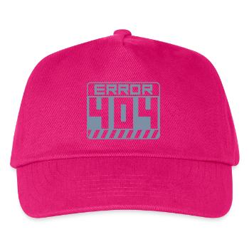 Warning Sign Error 404 - Kids’ Baseball Cap - fuchsia - Front