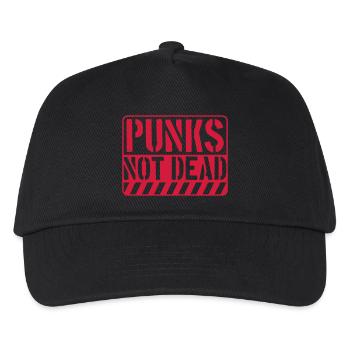 punks not dead quote - Kids’ Baseball Cap - black - Front