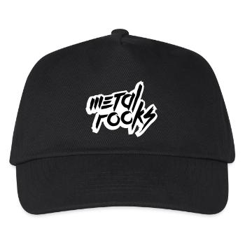 Heavy Metal Rocks Hard Rock Musique Texte Disant Logo - Casquette de baseball Enfant - noir - Devant