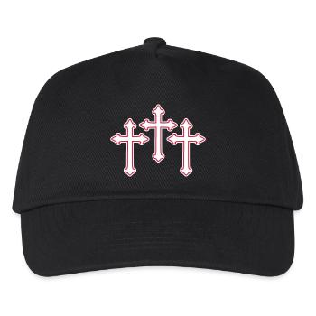 Kreuz Symbol Christentum - Kinder Basecap - Schwarz - Vorne