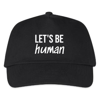 Let's be Human - Kinder Basecap - Schwarz - Vorne