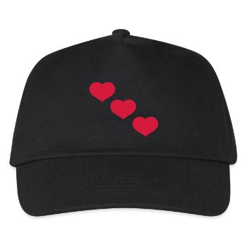 cœur coeur - Casquette de baseball Enfant - noir - Devant
