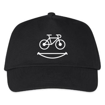 Bike Smile - Kids’ Baseball Cap - black - Front