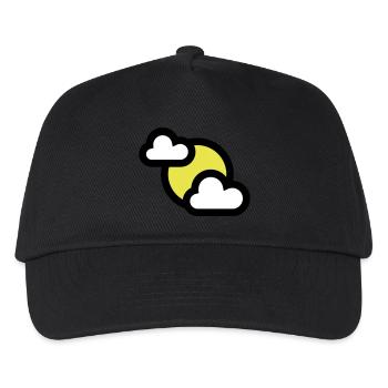 Weather icon or icon partially covered - Kids’ Baseball Cap - black - Front