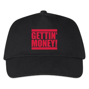 red bar dollar gettin money sign money rich - Kids’ Baseball Cap - black - Front