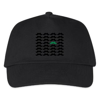 Mustache Moustache "Be Different" 2c - Kinder Basecap - Schwarz - Vorne