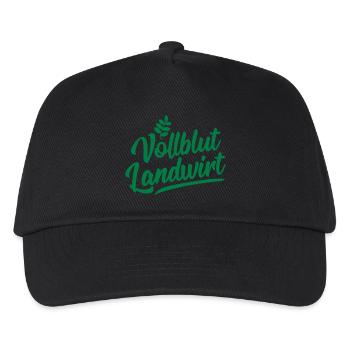 vollblut landwirt design - Kinder Basecap - Schwarz - Vorne
