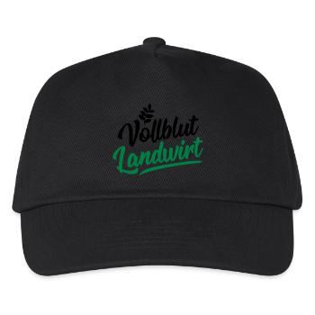 vollblut landwirt - Kinder Basecap - Schwarz - Vorne