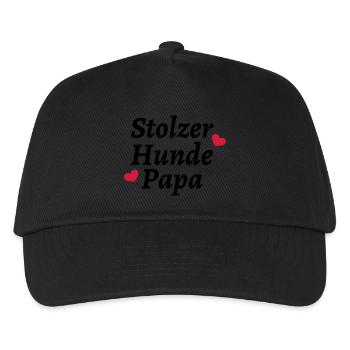 Stolzer Hunde Papa - Kinder Basecap - Schwarz - Vorne