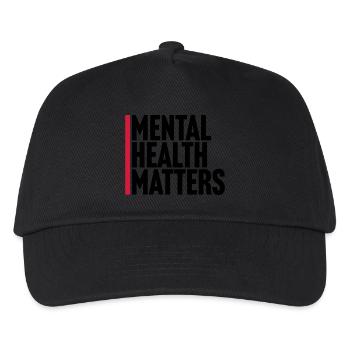 mental health matters quote - Kids’ Baseball Cap - black - Front