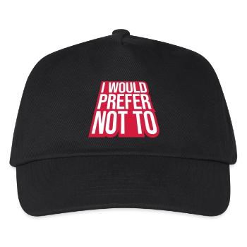 I prefer not to - Kids’ Baseball Cap - black - Front
