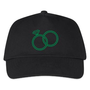 wedding rings - Kids’ Baseball Cap - black - Front
