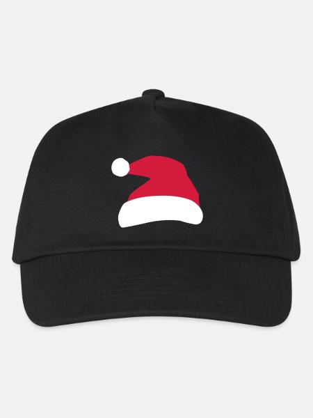 Weihnachtsmann Mütze - Kinder Basecap - Schwarz