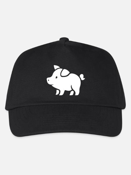 Schweinchen Sau Eber - Kinder Basecap - Schwarz