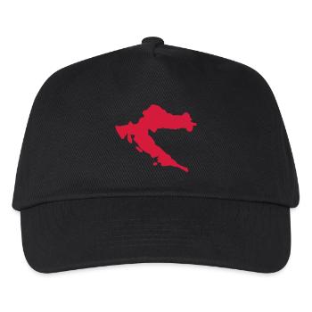 Croatia outline - Kids’ Baseball Cap - black - Front