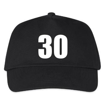 30 - Kids’ Baseball Cap - black - Front