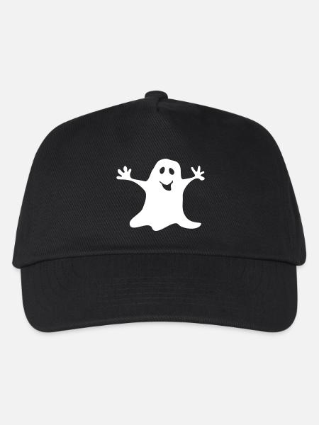 Gespenst einfarbig Halloween T-shirt - Kinder Basecap - Schwarz